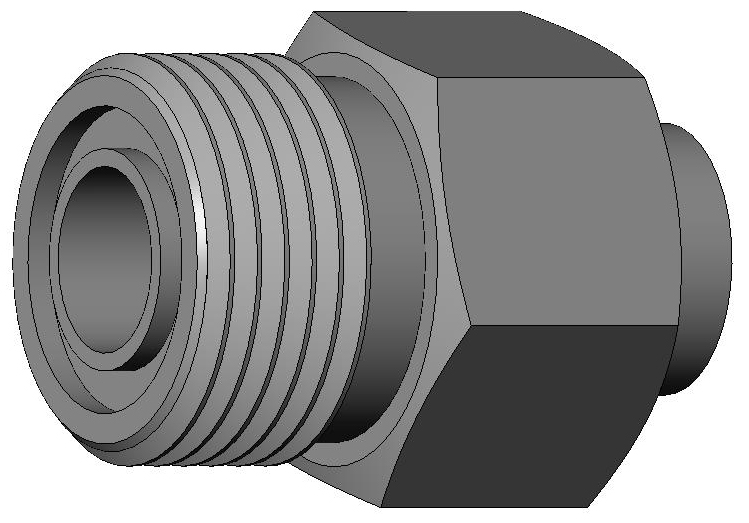 Male Flat Faced O-Ring to Schedule 80 Pipe Weld On Port