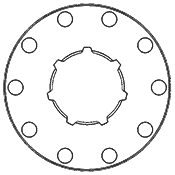 Click to go to Large Oregon 7 Spline bore sprockets