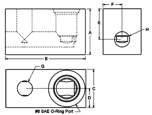 U-Flow Rectangular Port Line Drawing