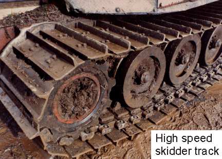 High speed skidder track